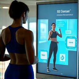 Žmogus sportuoja priešais Mirage Veidrodį